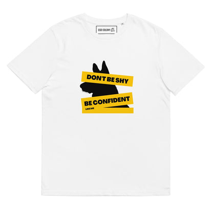 Be confident like me German Shepherd Tshirt white color - GSD Colony