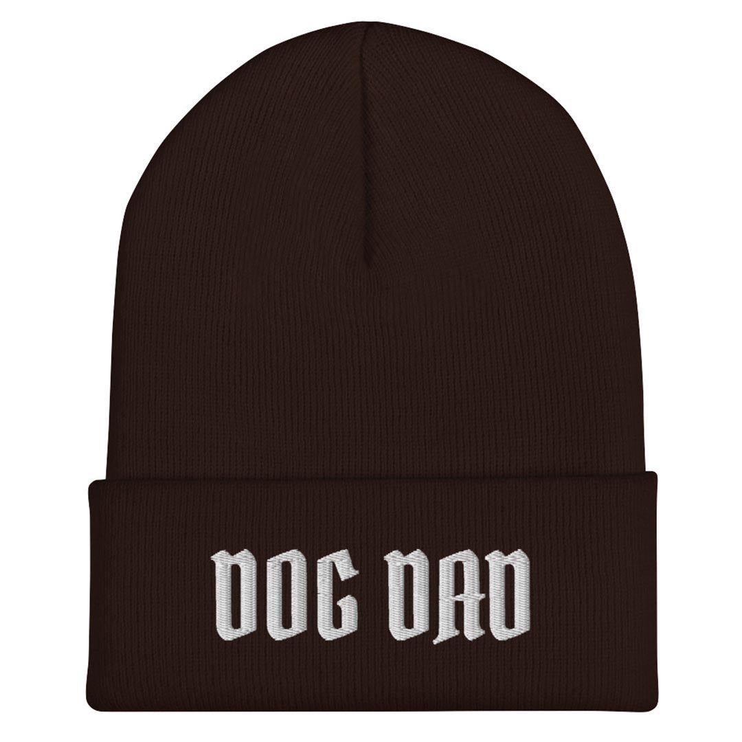 Beanie dog dad hat made for German Shepherd lovers and owners, brown colors - GSD Colony