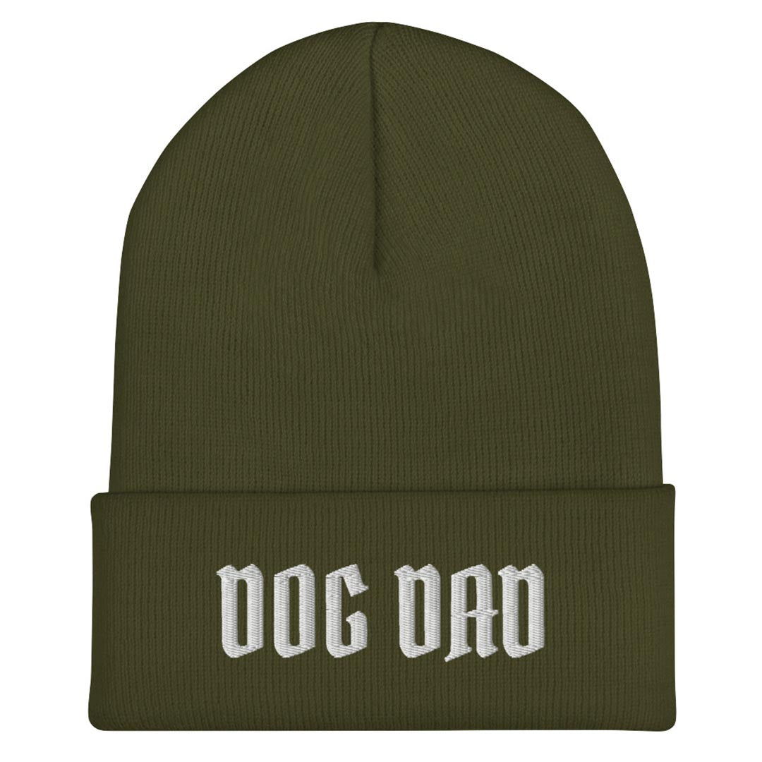 Beanie dog dad hat made for German Shepherd lovers and owners, green colors - GSD Colony