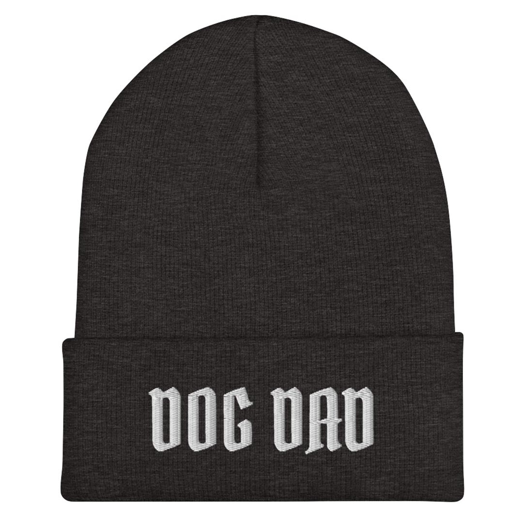 Beanie dog dad hat made for German Shepherd lovers and owners, grey colors - GSD Colony