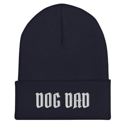 Beanie dog dad hat made for German Shepherd lovers and owners, navy blue colors - GSD Colony