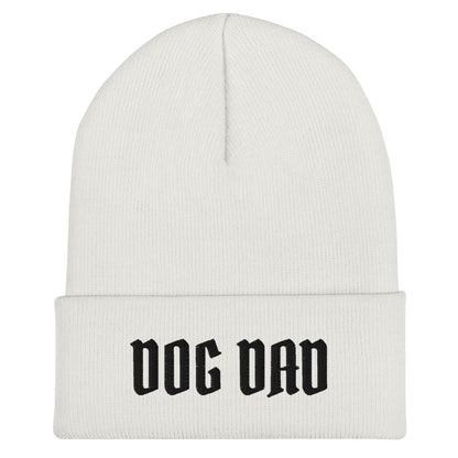 Beanie dog dad hat made for German Shepherd lovers and owners, white colors - GSD Colony