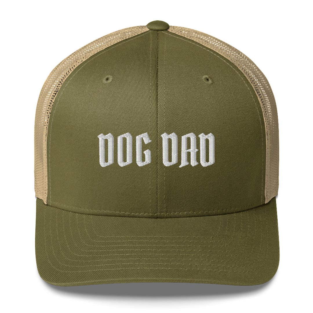 Dog dad trucker hat mode for German shepherd lovers and owners, green color - GSD Colony