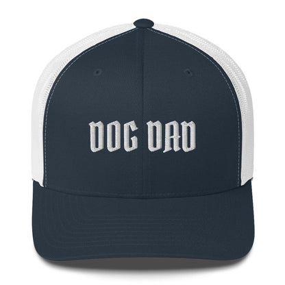 Dog dad trucker hat mode for German shepherd lovers and owners, navy blue color - GSD Colony