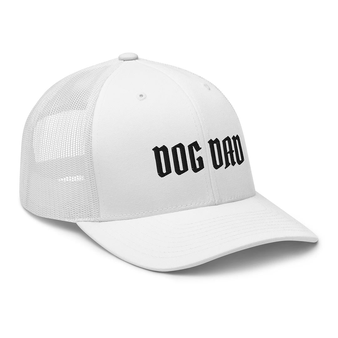Dog dad trucker hat mode for German shepherd lovers and owners, white color - GSD Colony