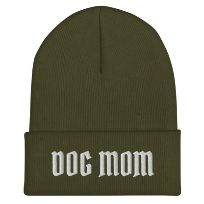 Dog mom beanie hat made for German Shepherd lovers and owners, green color - GSD Colony