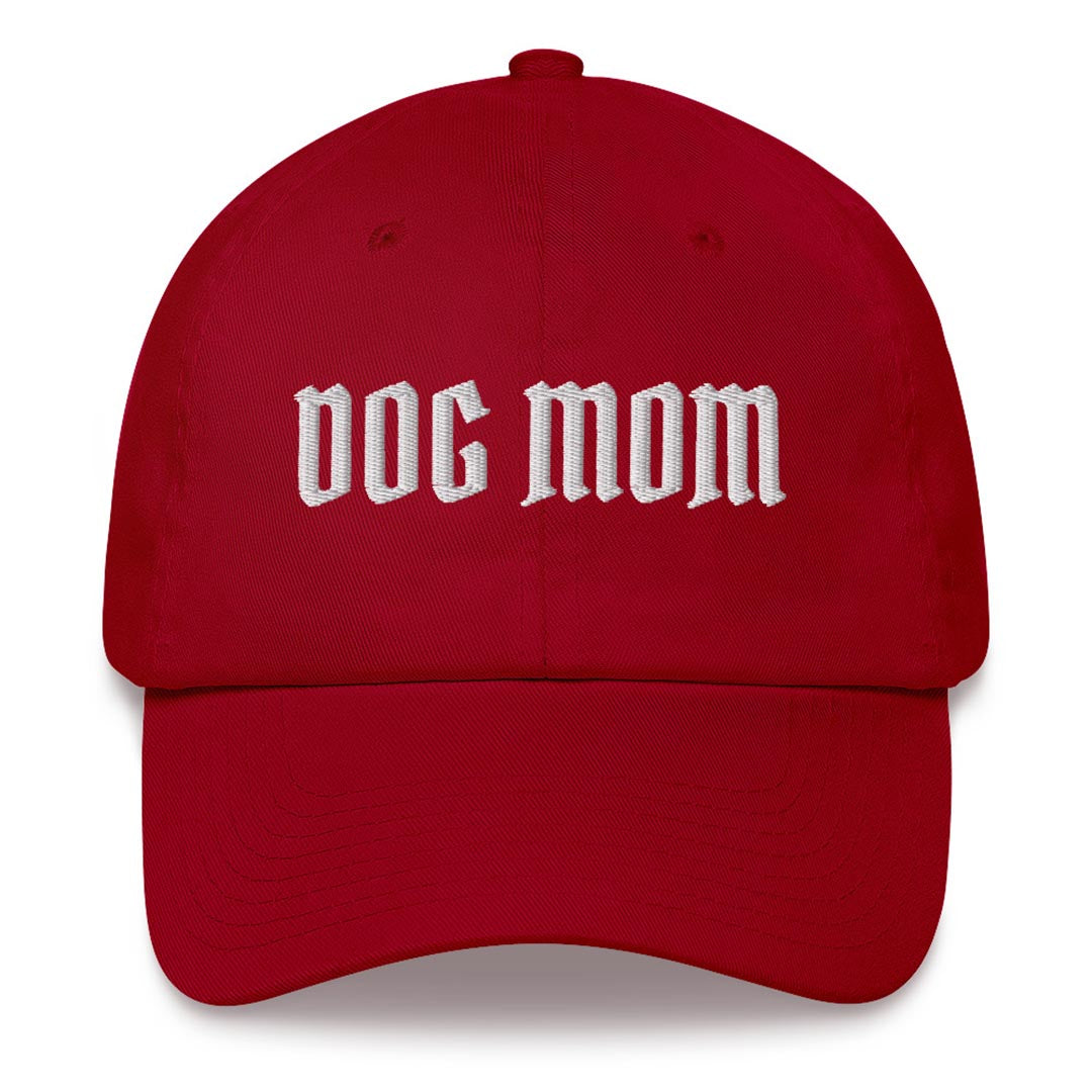 Dog Mom hat made for German Shepherd lovers and owners, red color - GSD Colony