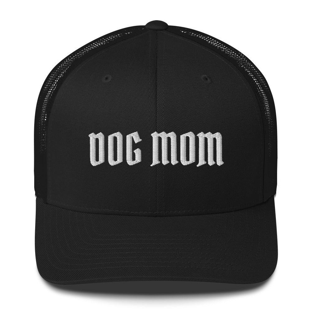 Dog mom trucker hat made for German Shepherd lovers and owners, black color - GSD Colony