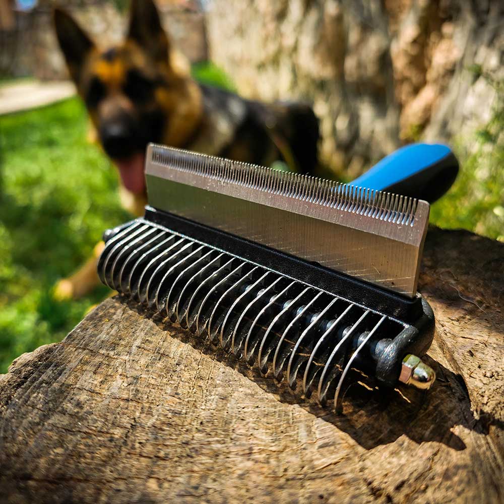 Doublester® German Shepherd 2 in 1 grooming brush 2