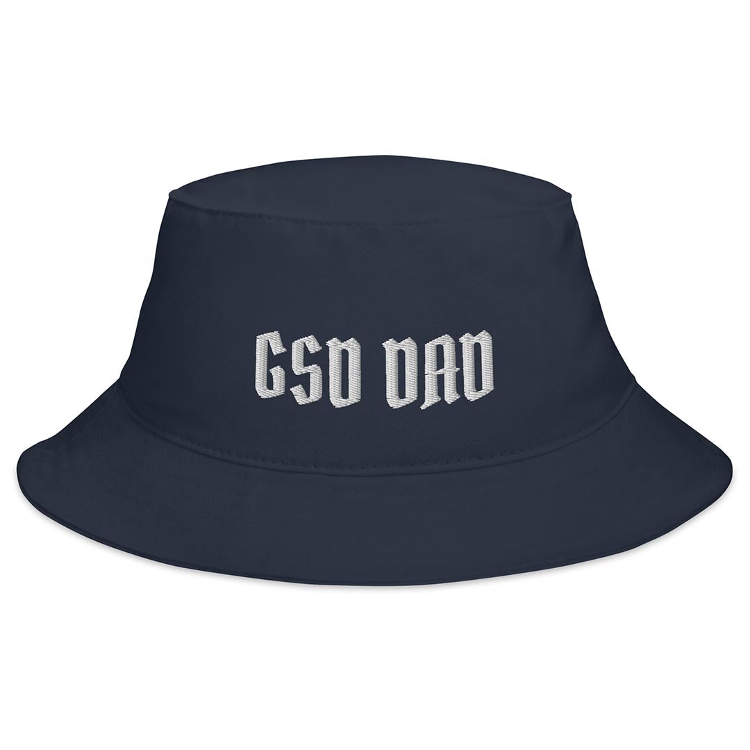 GSD Dad bucket hat made for German Shepherd lovers and owners, navy blue color - GSD Colony