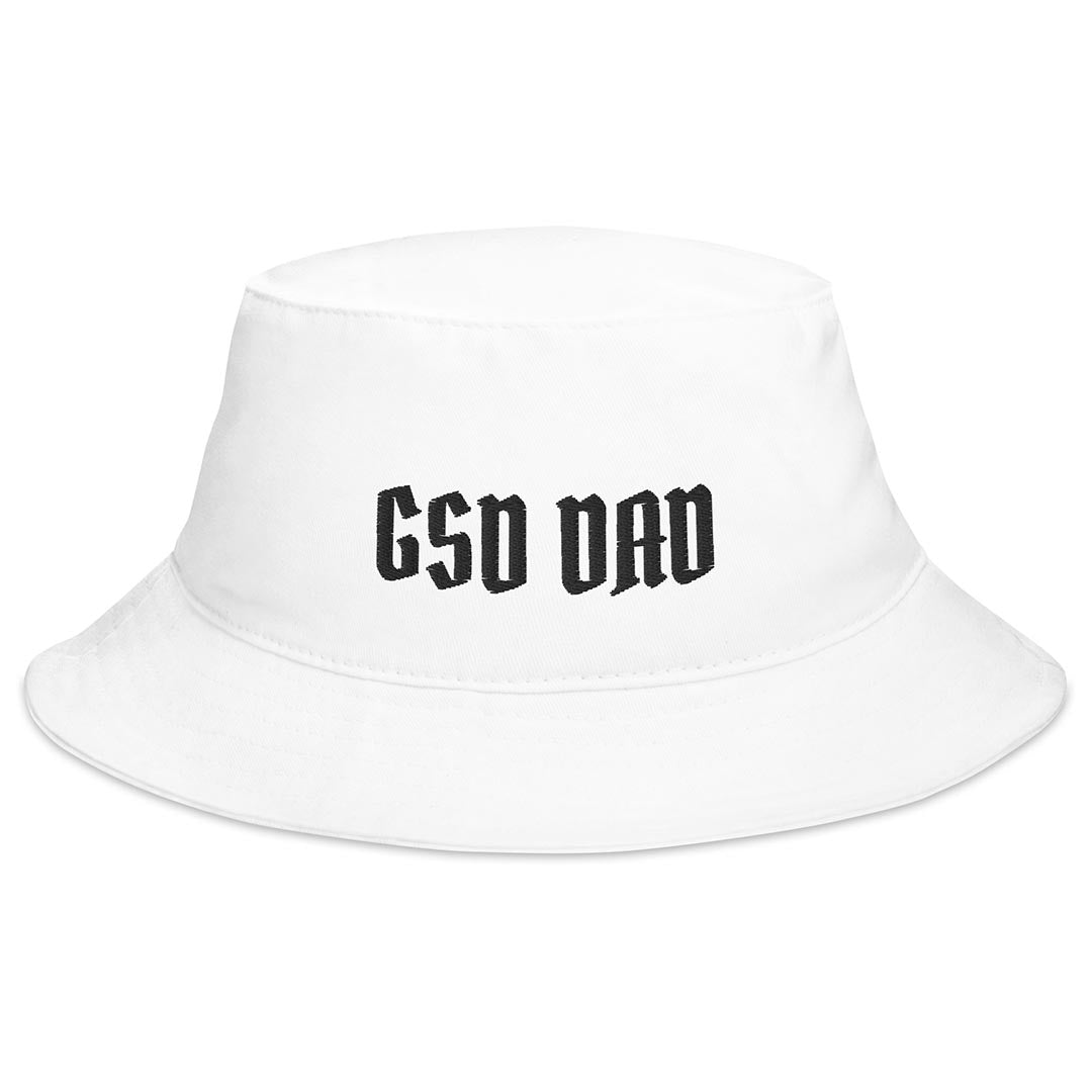 GSD Dad bucket hat made for German Shepherd lovers and owners, white color - GSD Colony
