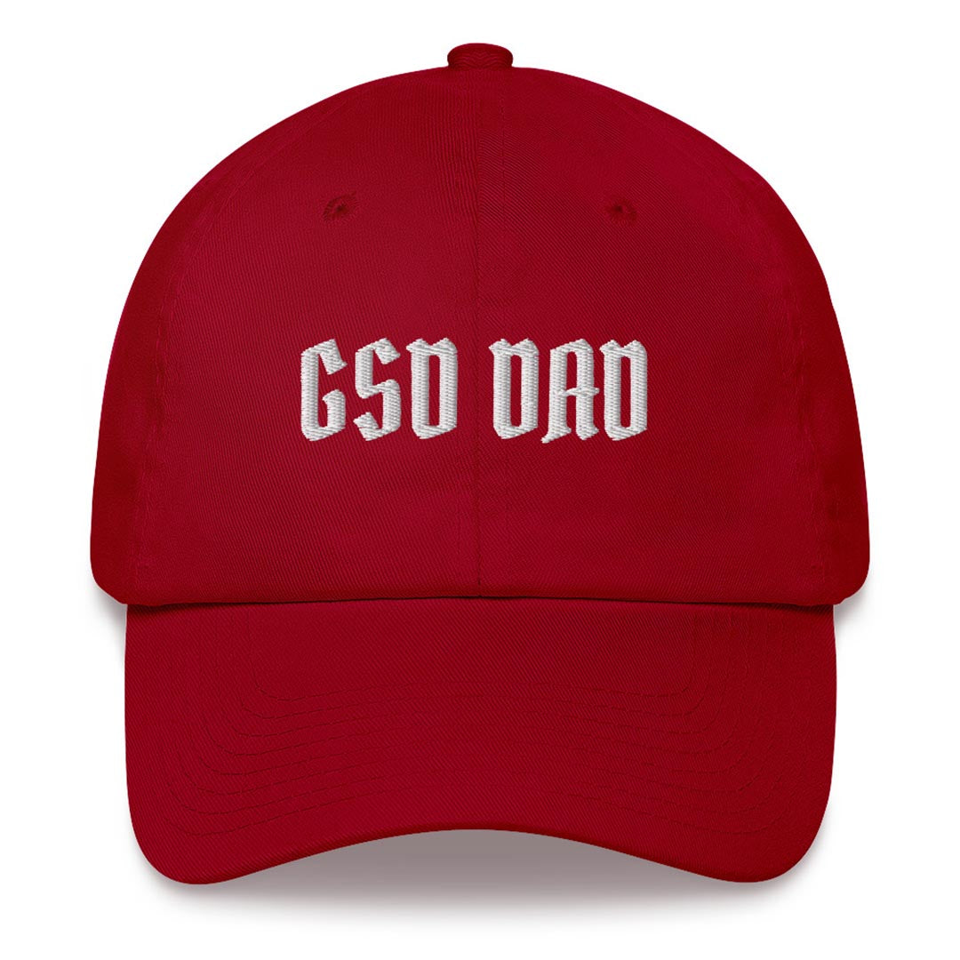 GSD Dad hat made for German Shepherd lovers and owners, red color - GSD Colony