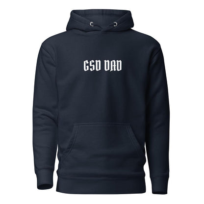 GSD Dad hoodie for German Shepherd owners and lovers, navy blue color - GSD Colony