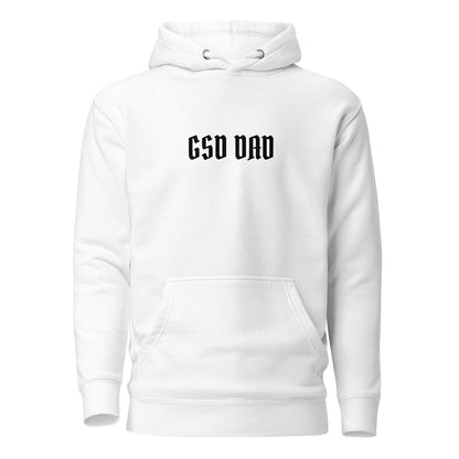 GSD Dad hoodie for German Shepherd owners and lovers, white color - GSD Colony