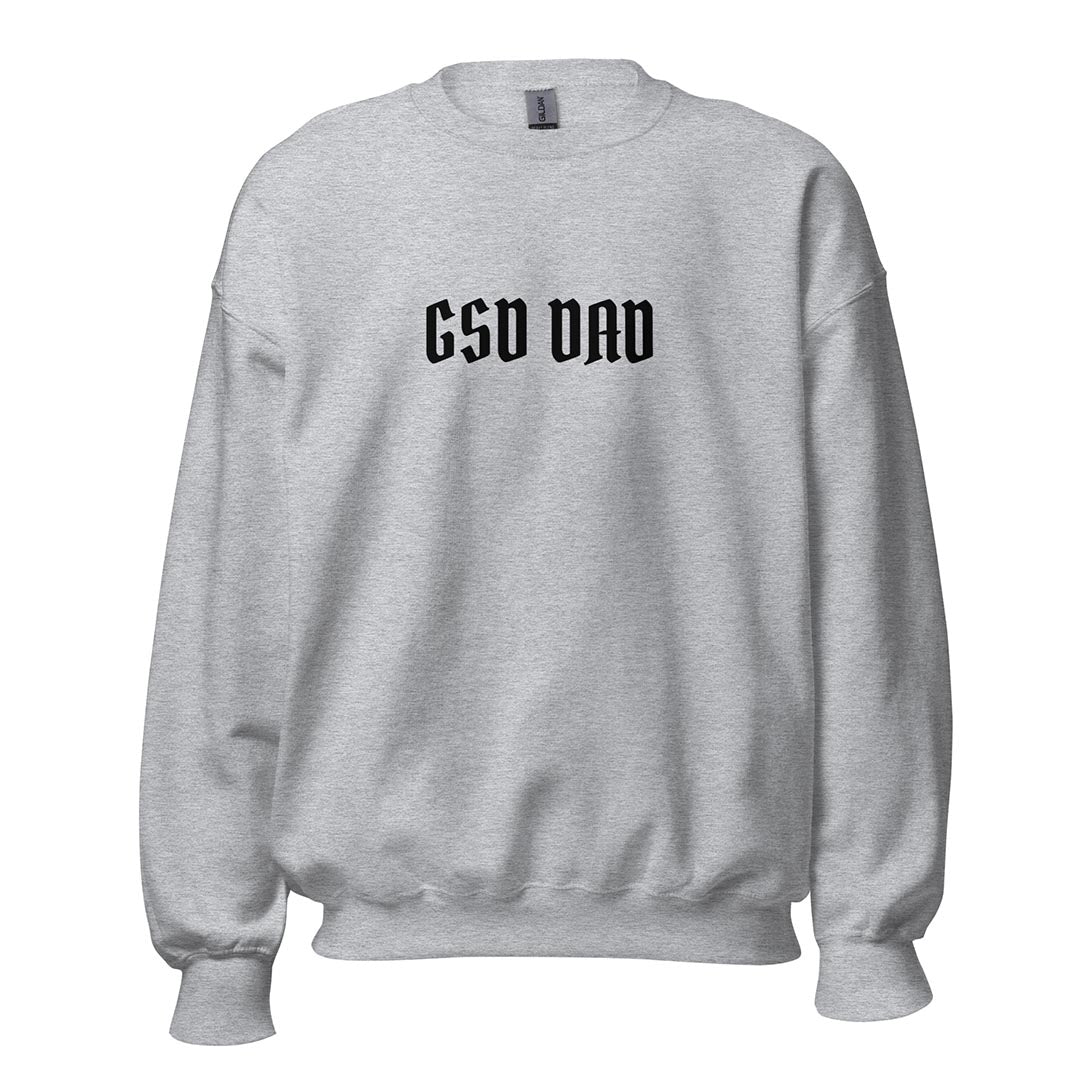 GSD Dad Sweatshirt made for German Shepherd owners and lovers, grey color - GSD Colony