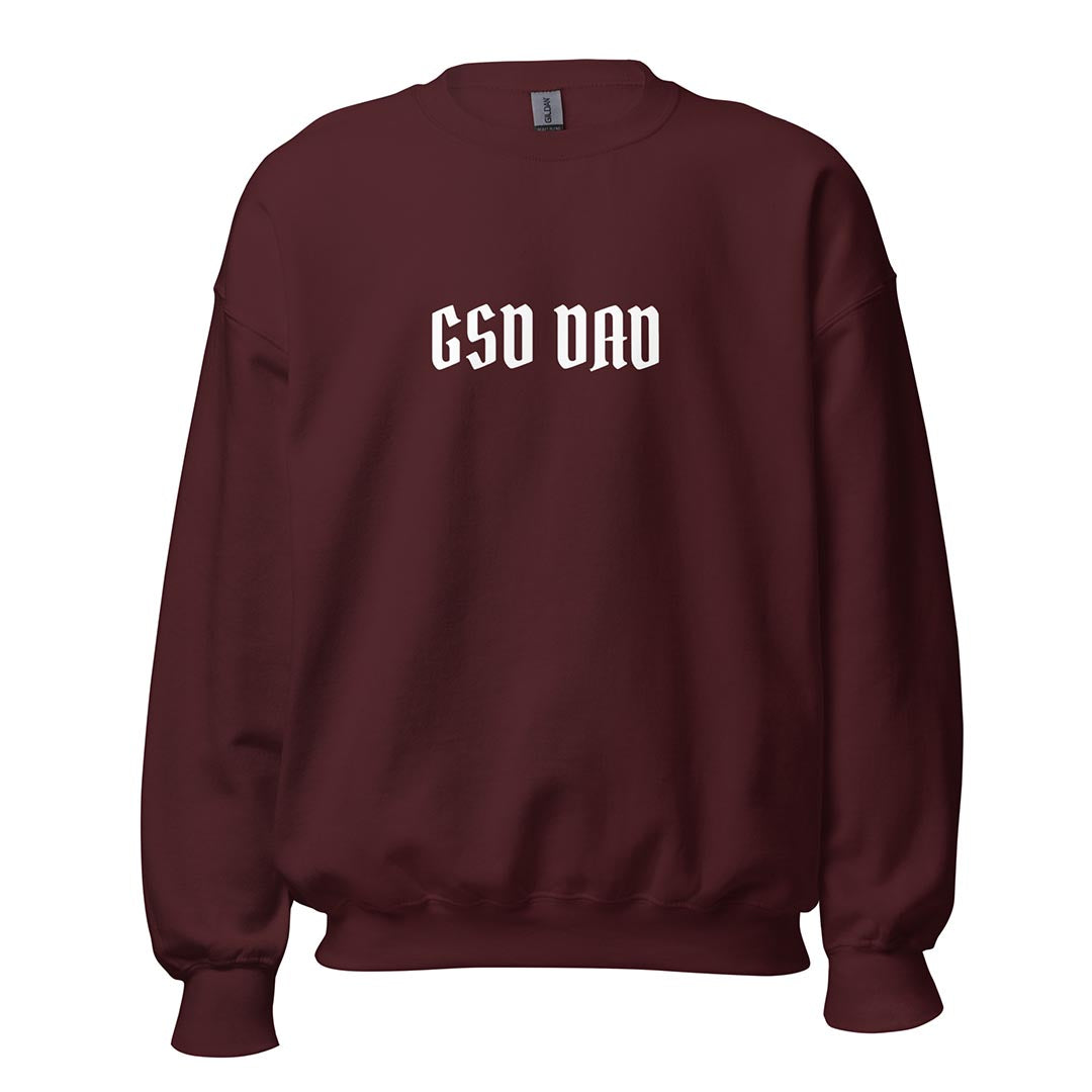 GSD Dad Sweatshirt made for German Shepherd owners and lovers, red color - GSD Colony