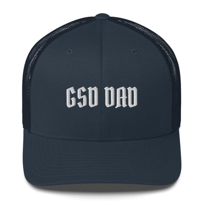 GSD Dad trucker cap made for German Shepherd lovers and owners, navy blue color - GSD Colony