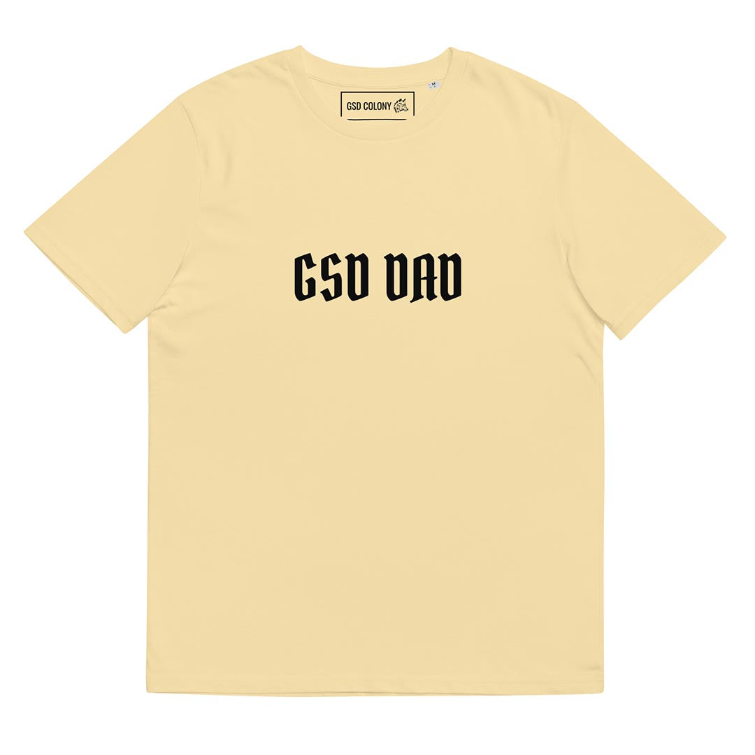 GSD Dad T-Shirt Made for German Shepherd lovers and owners, yellow  color - GSD Colony