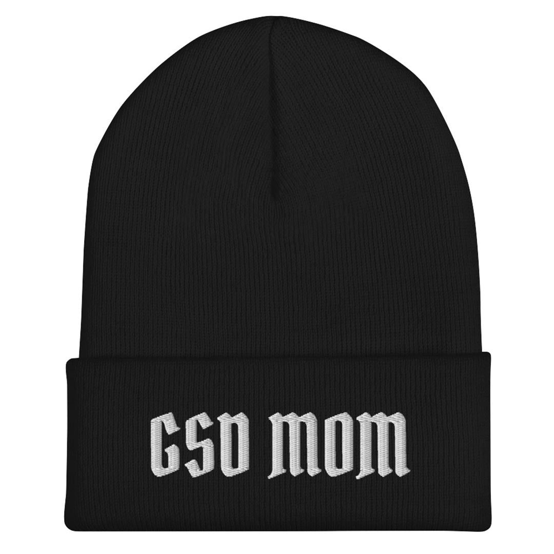 GSD Mom Beanie hat made for German Shepherd lovers and owners, black color - GSD Colony