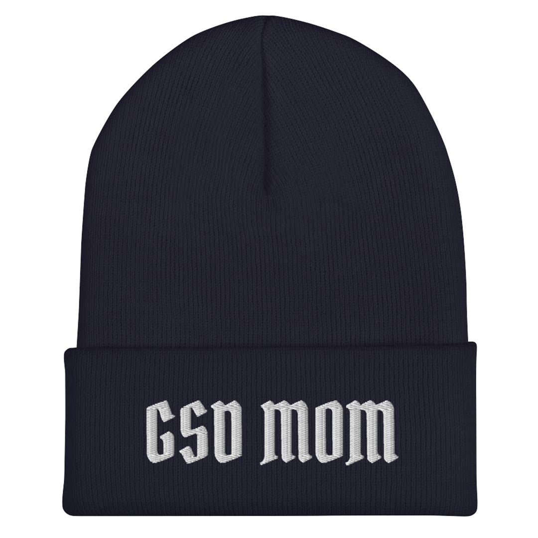 GSD Mom Beanie hat made for German Shepherd lovers and owners, navy blue  color - GSD Colony