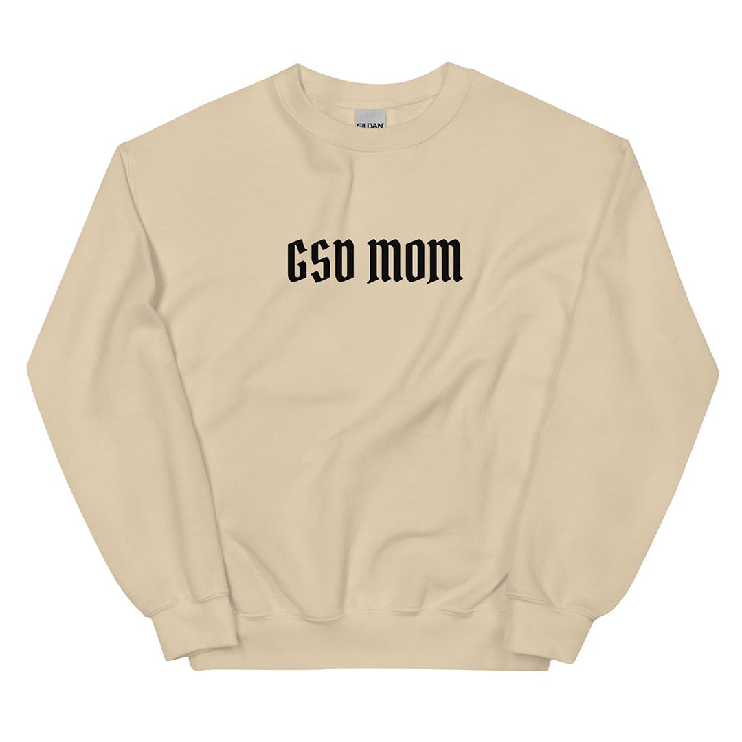 GSD Mom Sweatshirt for German Shepherd lovers, beige color - GSD Colony