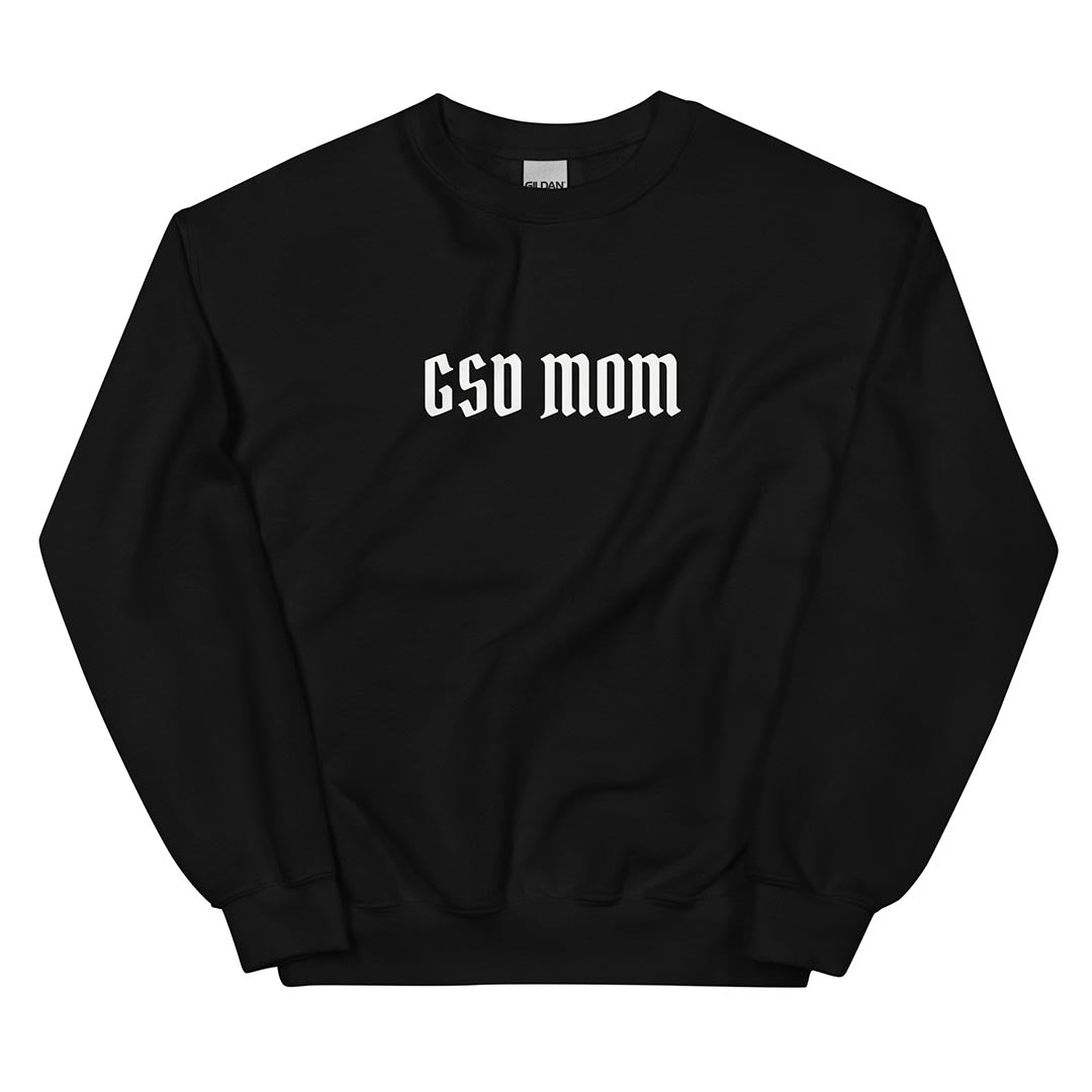 GSD Mom Sweatshirt for German Shepherd lovers, black color - GSD Colony