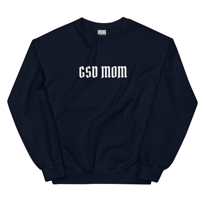 GSD Mom Sweatshirt for German Shepherd lovers, navy blue color - GSD Colony