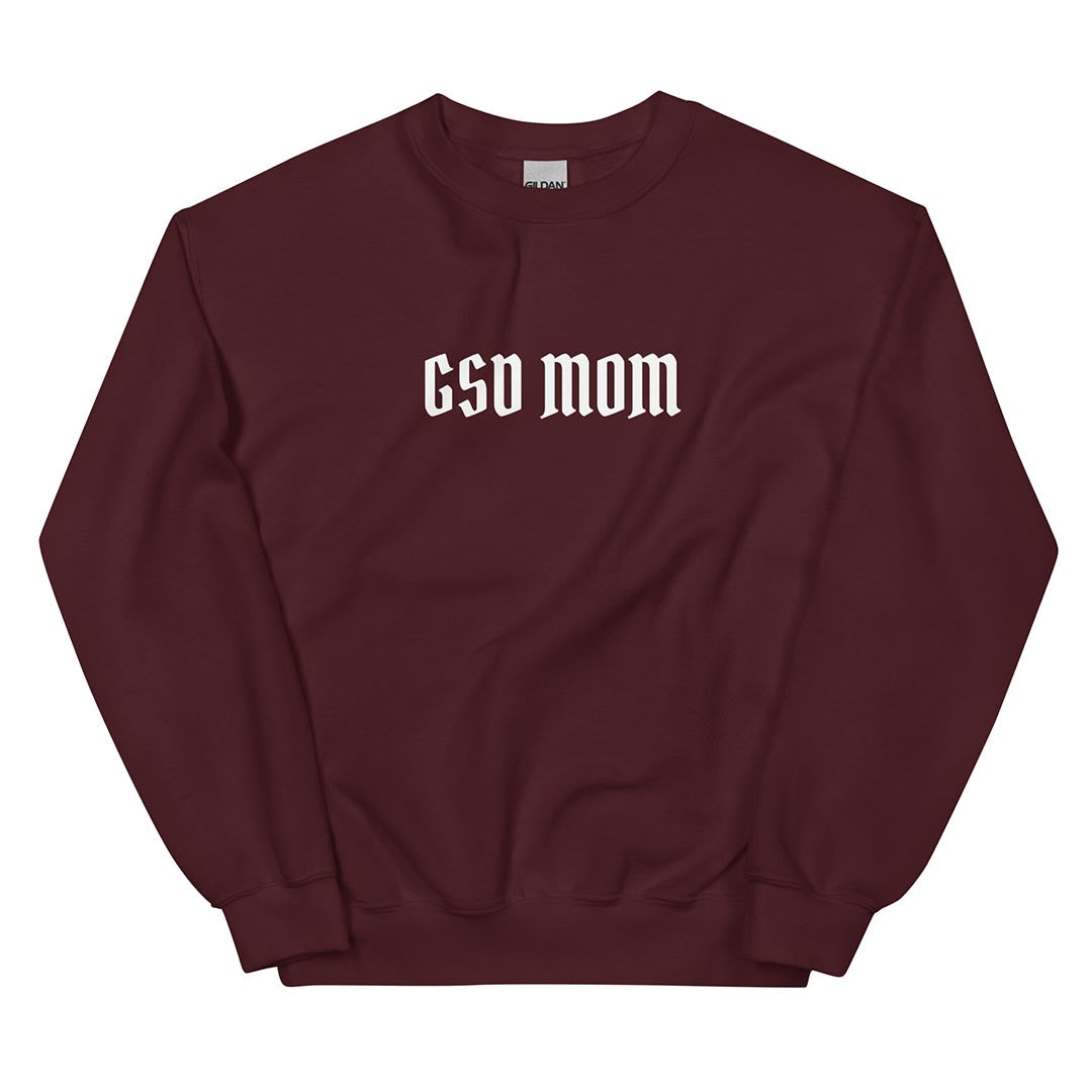 GSD Mom Sweatshirt for German Shepherd lovers, red  color - GSD Colony