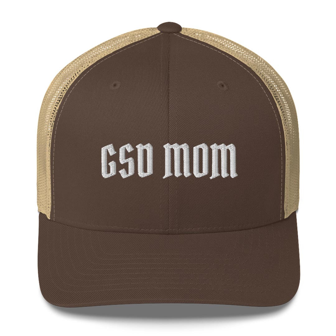 GSD Mom trucker hat made for German Shepherd lovers and owners, brown color - GSD Colony