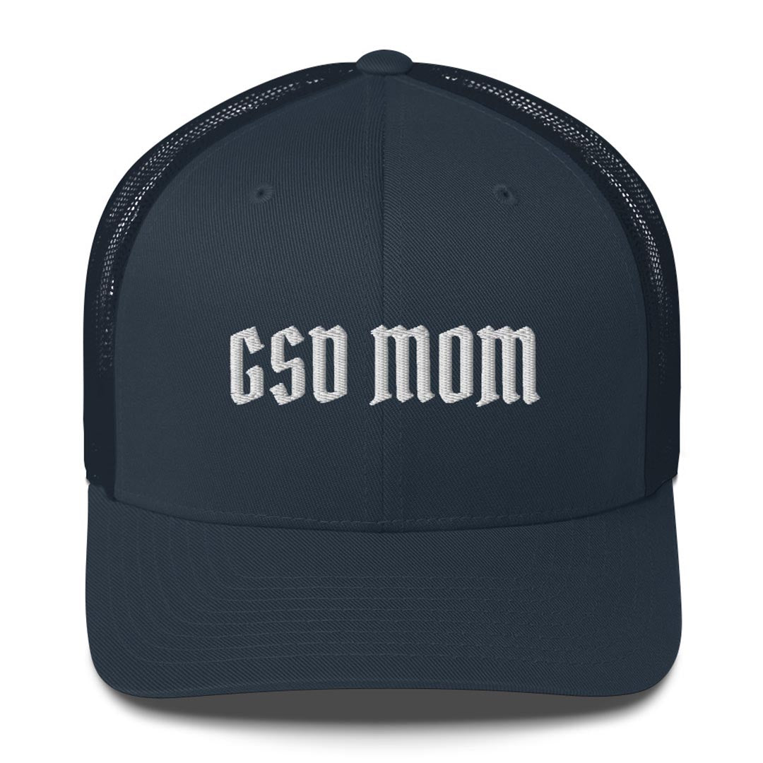 GSD Mom trucker hat made for German Shepherd lovers and owners, navy blue color - GSD Colony