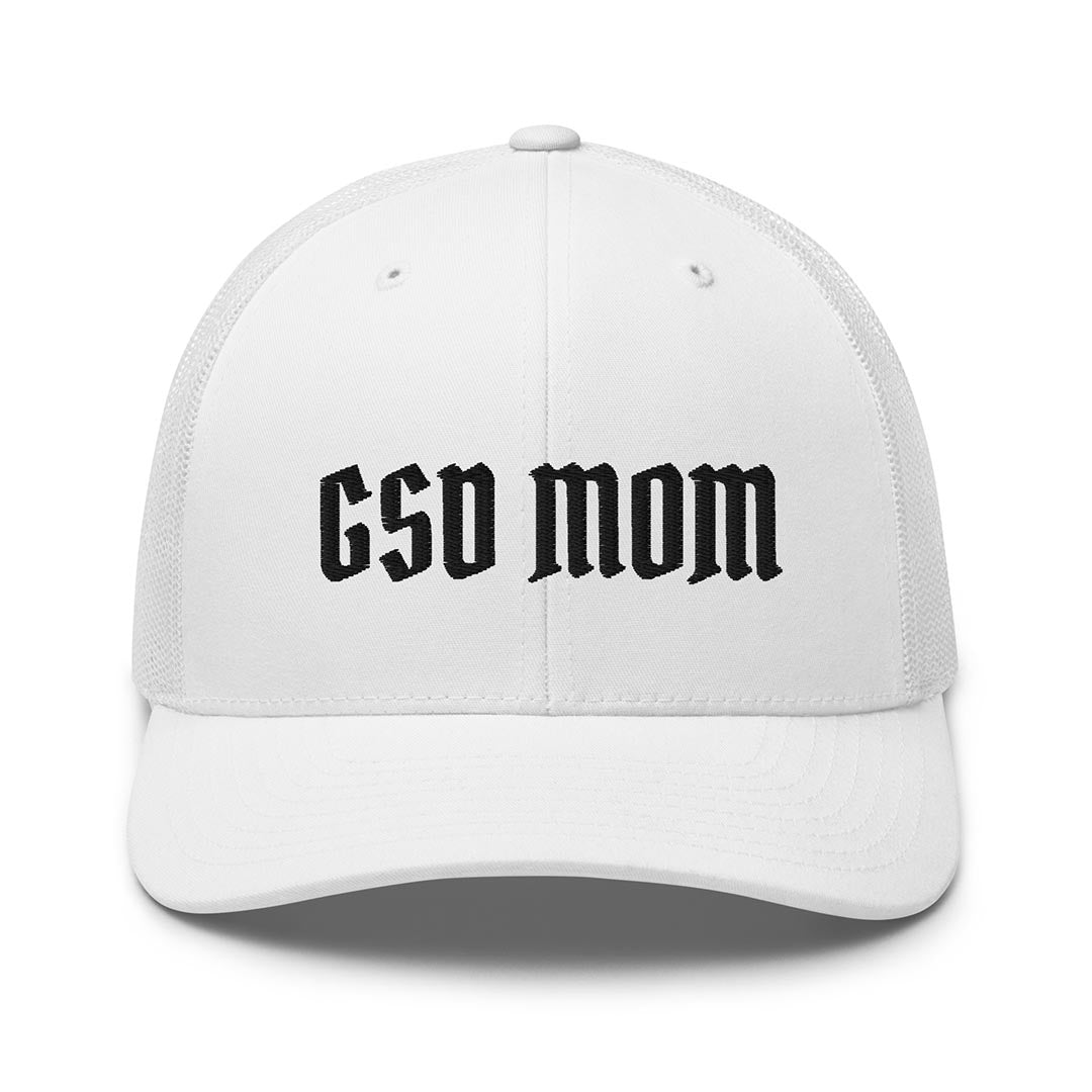 GSD Mom trucker hat made for German Shepherd lovers and owners, white color - GSD Colony