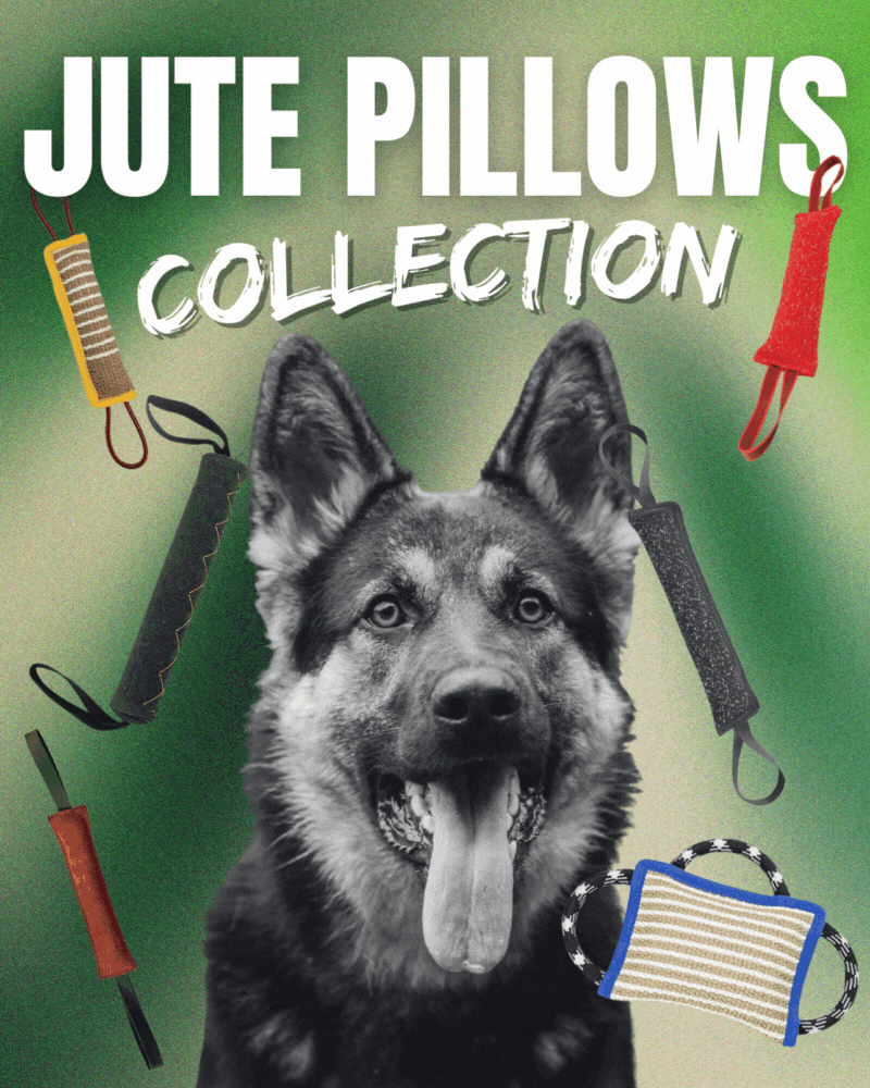 Jute bite pillows collection by GSD Colony for German Shepherds