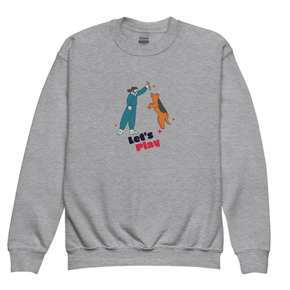 Let's play kid sweatshirt made for German Shepherd lovers, grey color - GSD Colony