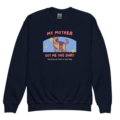 My mother got me this shirt sweatshirt for kids, navy blue color - GSD Colony