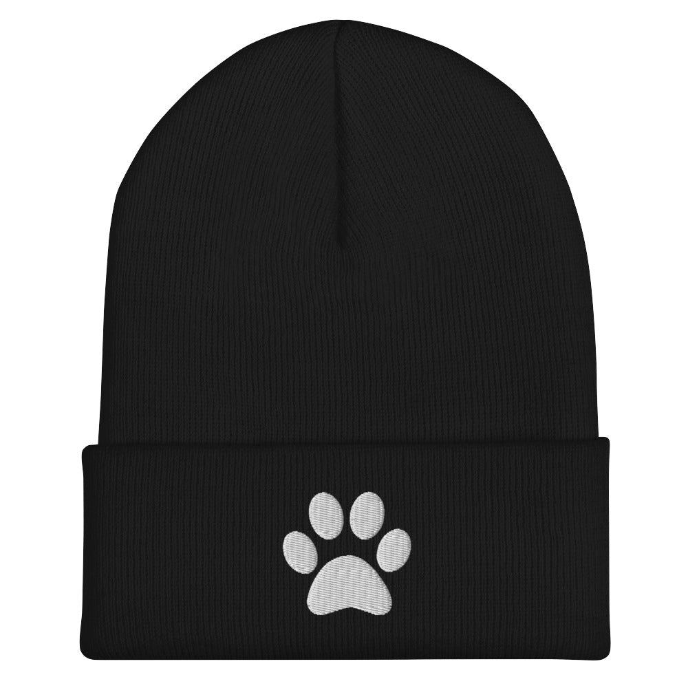 Paw Beanie hat for German Shepherd lovers and owners, black color - GSD Colony