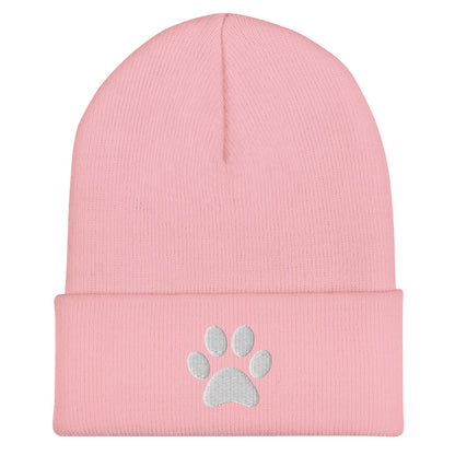 Paw Beanie hat for German Shepherd lovers and owners, pink color - GSD Colony