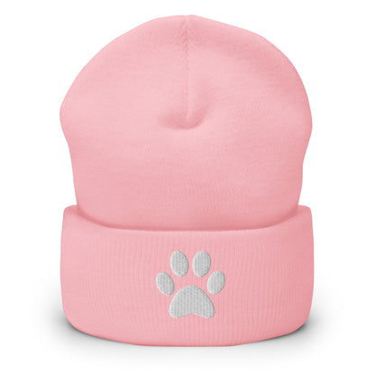 Paw Beanie hat for German Shepherd lovers and owners, pink color - GSD Colony