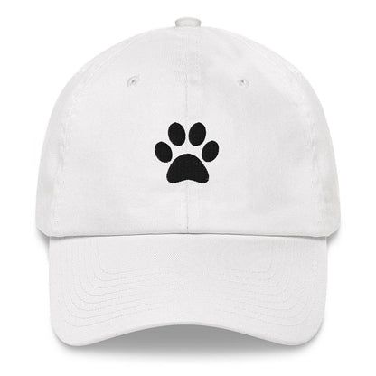 Paw print dad hat made for German Shepherd lovers and owners, white color - GSD Colony