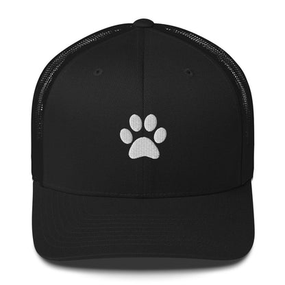 Paw print trucker cap made for German Shepherd lovers and owners, black color - GSD Colony