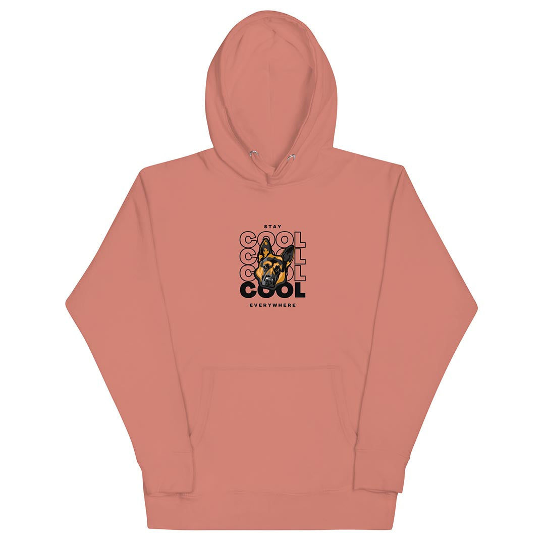Stay cool German Shepherd premium rose pink hoodie - GSD Colony