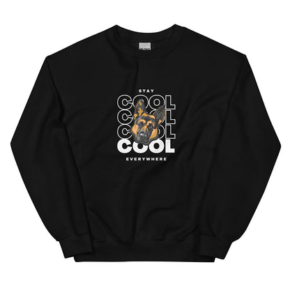 Stay cool German Shepherd sweatshirt, black color - GSD Colony