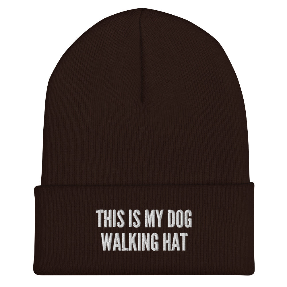 This is my dog walking het beanie made for German Shepherd lovers and owners, brown color - GSD Colony