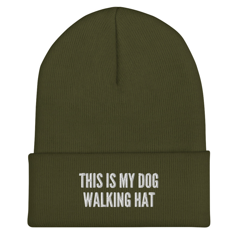 This is my dog walking het beanie made for German Shepherd lovers and owners, green color - GSD Colony