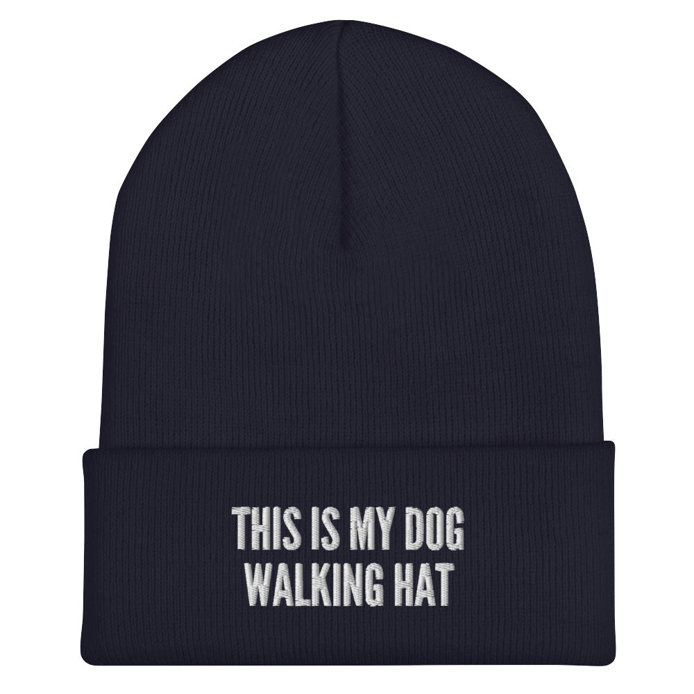 This is my dog walking het beanie made for German Shepherd lovers and owners, navy blue color - GSD Colony