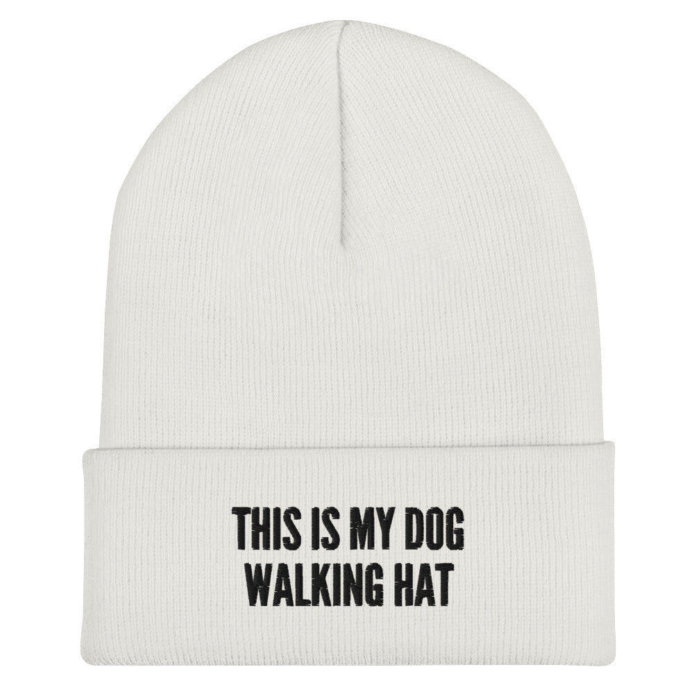 This is my dog walking het beanie made for German Shepherd lovers and owners, white color - GSD Colony