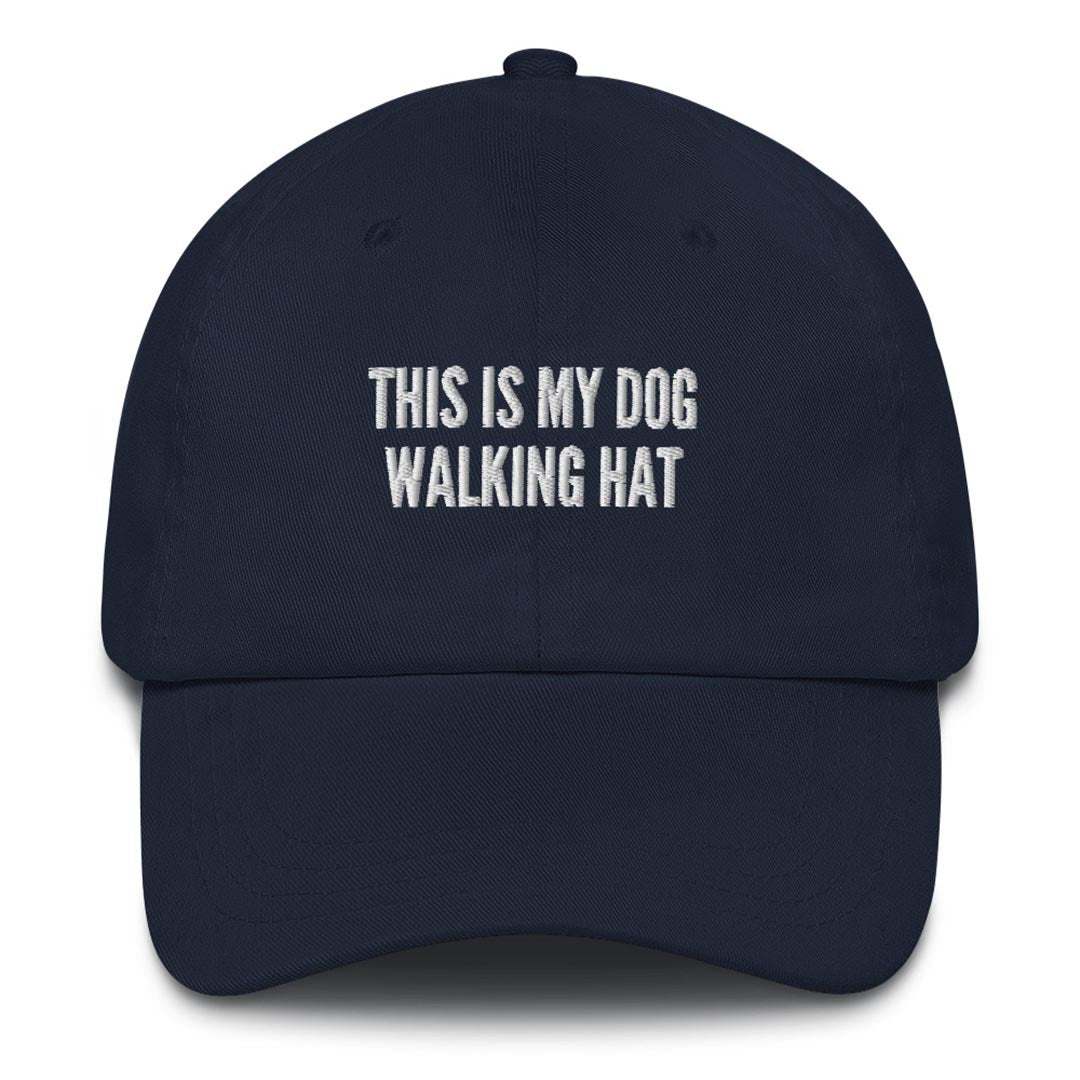 This is my dog walking hat made for German Shepherd lovers and owners, navy blue  color - GSD Colony