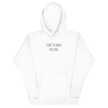 Time to walk the dog German Shepherd lover hoodie white color - GSD Colony