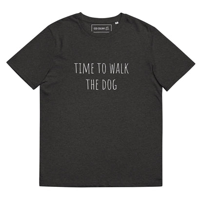 Time to walk the dog German Shepherd lovers T-Shirt grey color - GSD Colony