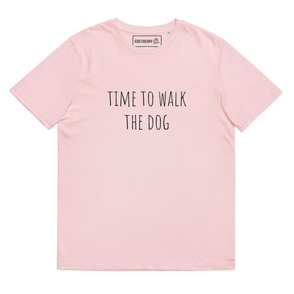 Time to walk the dog German Shepherd lovers T-Shirt rose color - GSD Colony