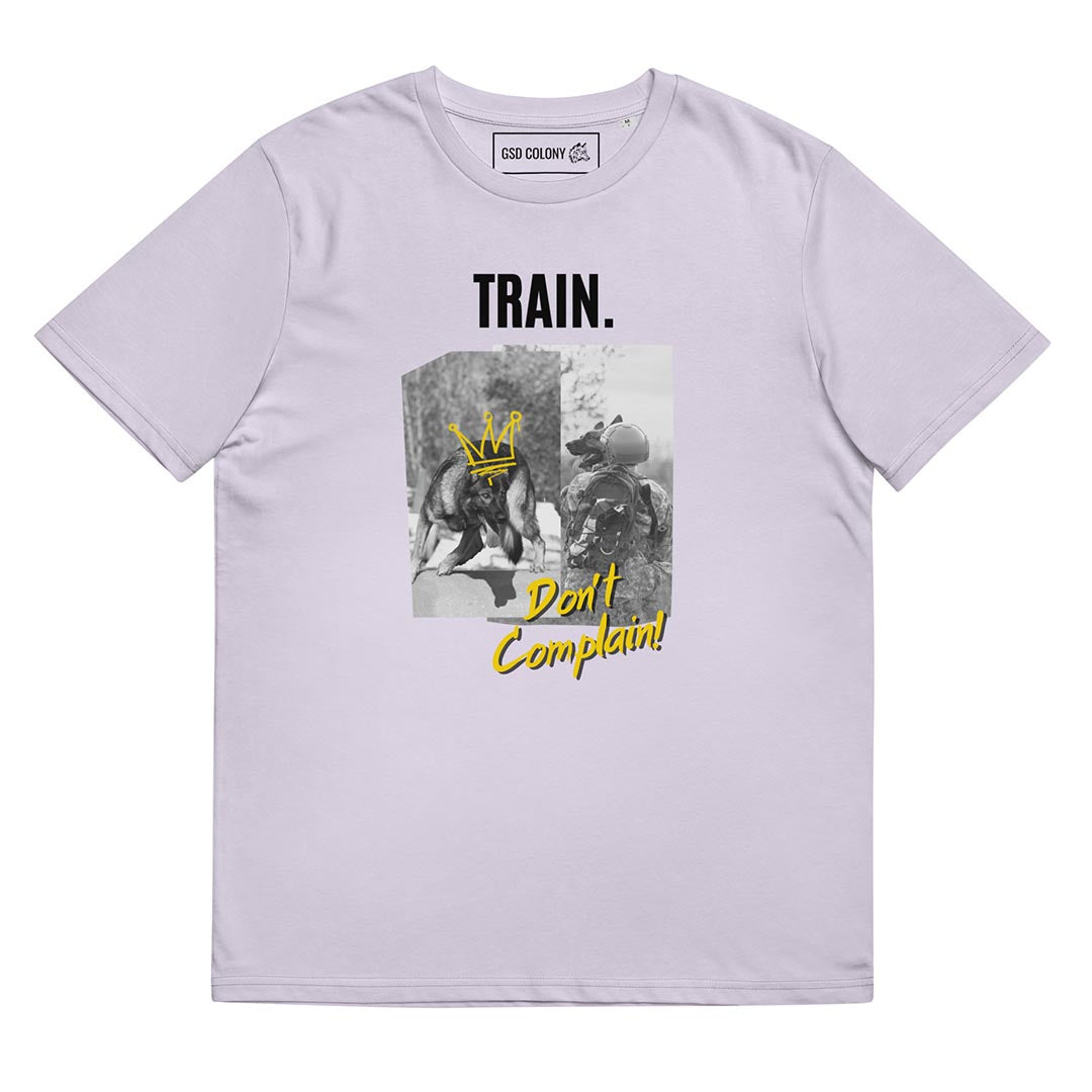 Train, Don't Complain German Shepherd Tshirt for lovers and owners, lavender color - GSD Colony